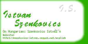 istvan szenkovics business card